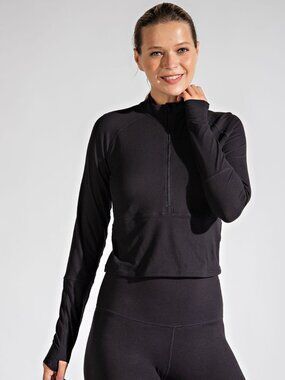 Quarter Zip Long Sleeve Top